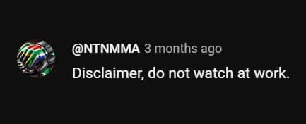 Disclaimer, do not watch at work.